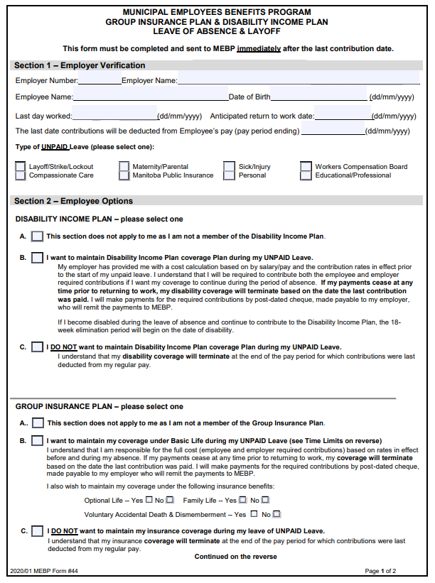 FORM 44